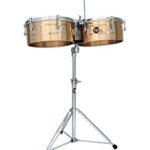 Timbales LP Tito Puente cuivre 14″ ET 15″ + Stand
